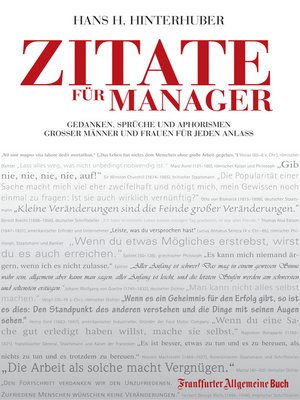 cover image of Zitate für Manager